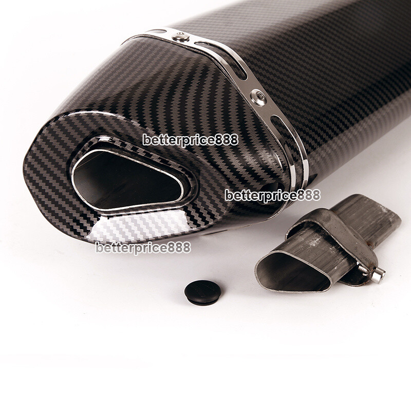 Universal Motorcycle Exhaust Muffler Pipe Silencer With DB Killer Tips Escape