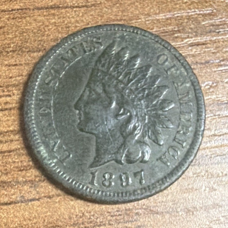 1887 Indian Head Small Cent BN Business Strike Philadelphia Bronze KM#90