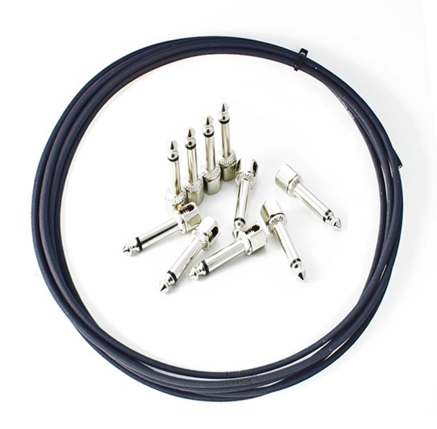 Evidence Audio SIS Right Angle Solderless BLACK Patch Cable 20 Plugs 20ft cable