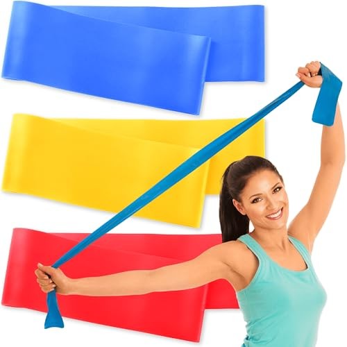 Resistance Bands with Instruction Guide & Carry Bag - Latex Free Exercise
