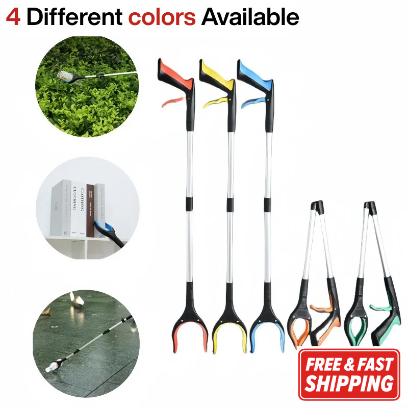 Foldable Grabber Tool 32"Reach Reacher Pick Up Stick Trash Litter Picker 4 Color