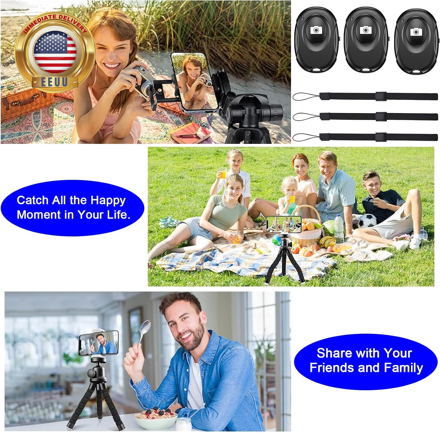 Wireless Camera Shutter Clicker | Camera Shutter Remote Control for Iphone & And
