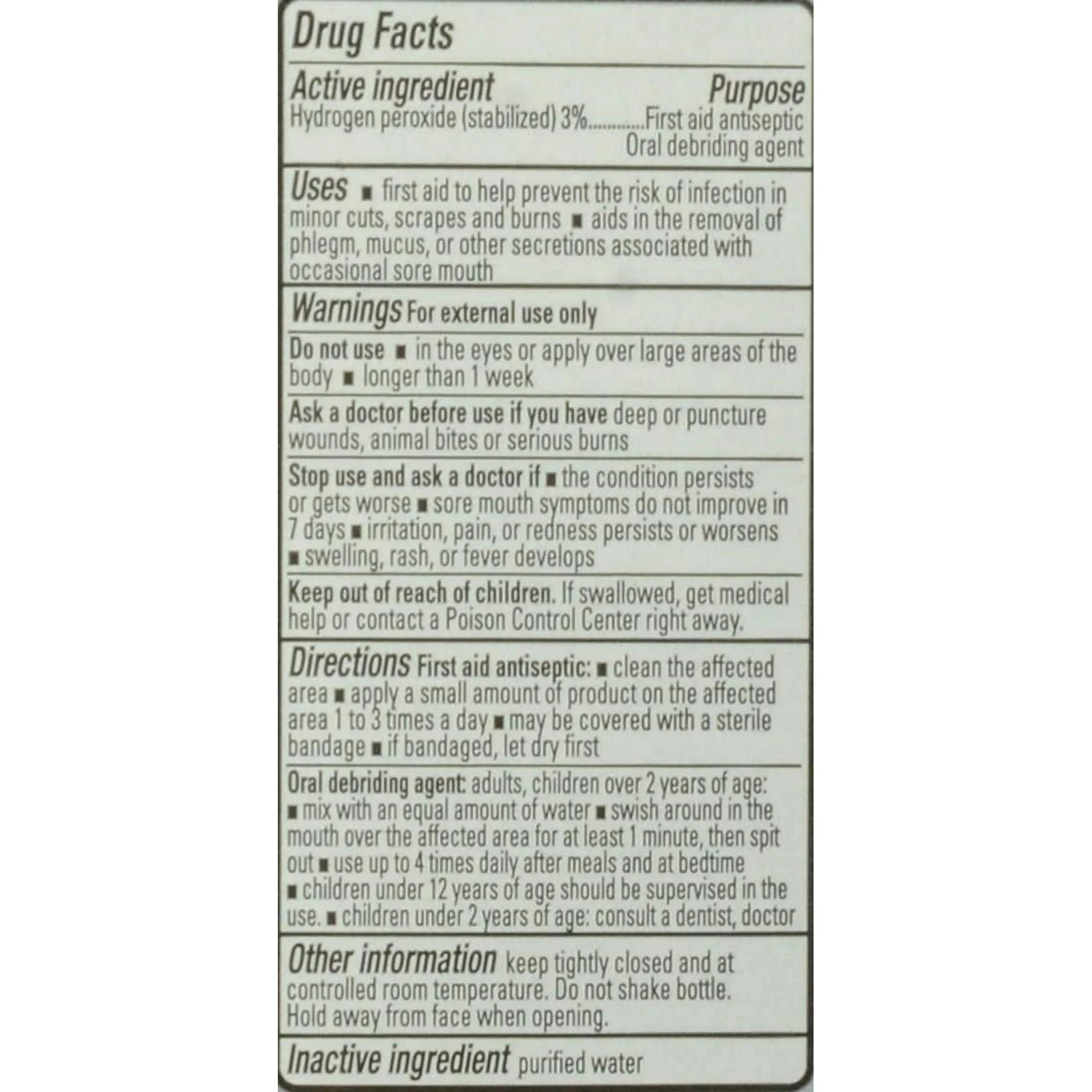 Swan Hydrogen Peroxide Topical Solution 16 oz