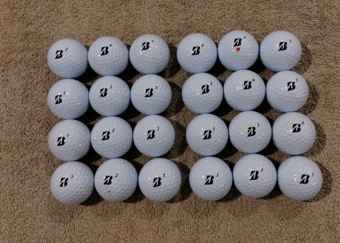 #W38 (24 Balls) 2 Dozen Bridgestone E9 Long Drive Used Golf Balls 5A AAAAA Mint