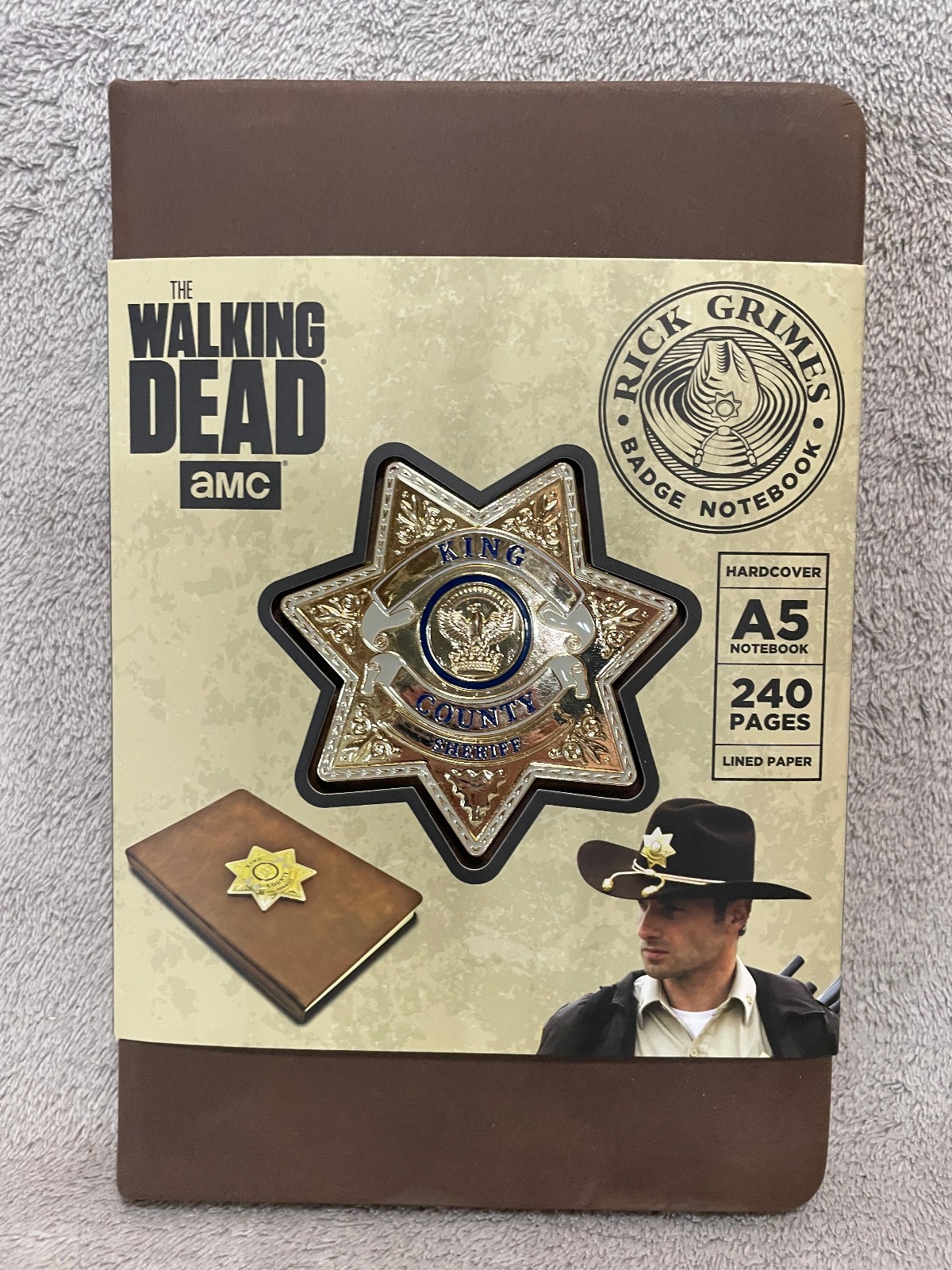 The Walking Dead Supply Drop - Rick Grimes Badge Replica Notebook Journal 240 PG