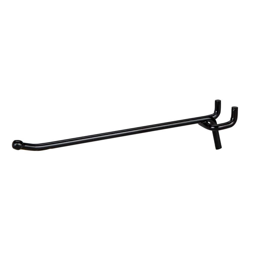 Presa 6 in. Black Steel Pegboard Hooks for 1/4 in. Pegboards (50-Piece)