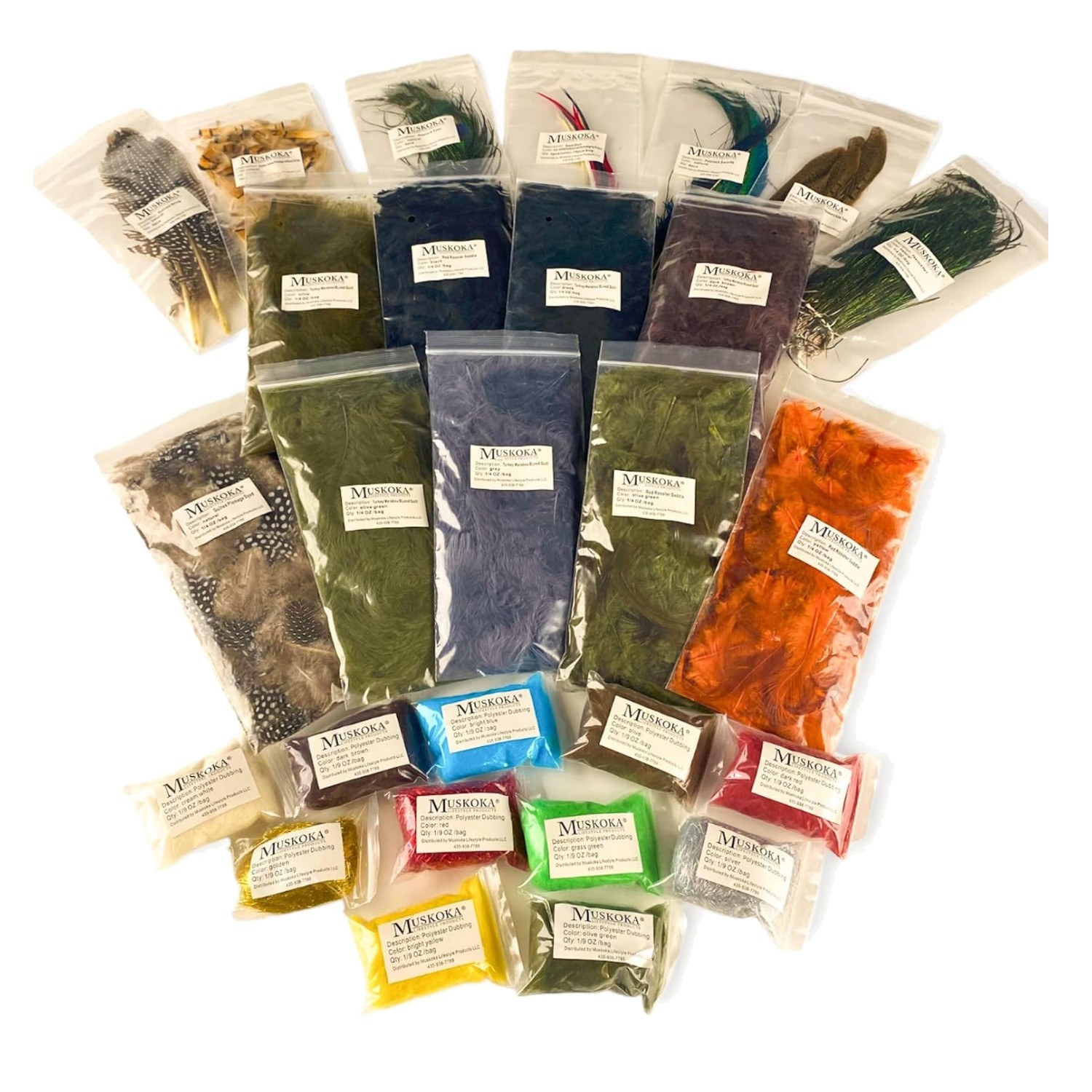 27-Piece  Fly Tying Kit - Create Beautiful Flies with Assorted Materials