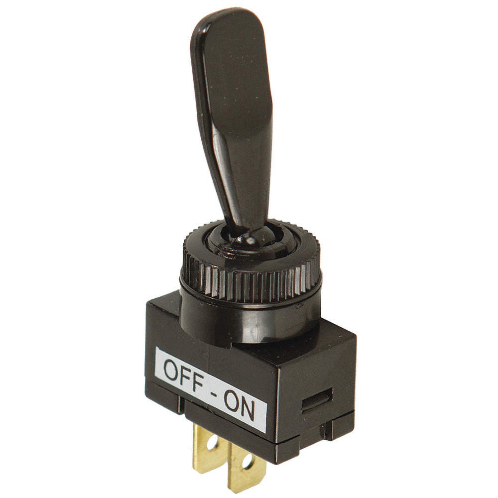 BATTERY DOCTOR 20505 Toggle Switch,SPST,Black,Panel Mount 49LX03