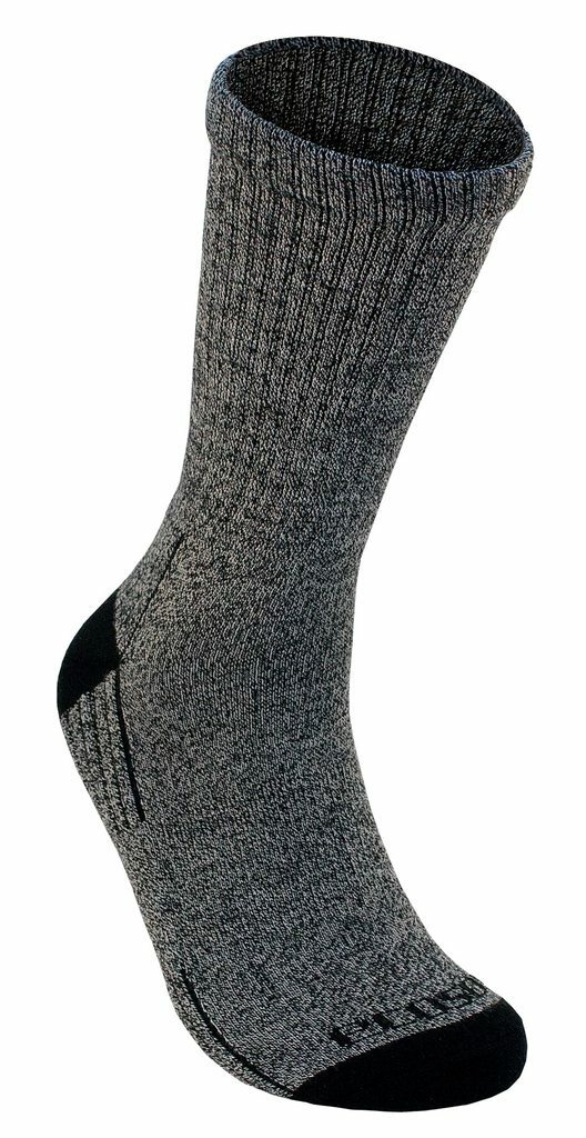 3 pair ECOSOX Diabetic Viscose Bamboo Crew W/ Arch Support  10-13 Charcoal Black
