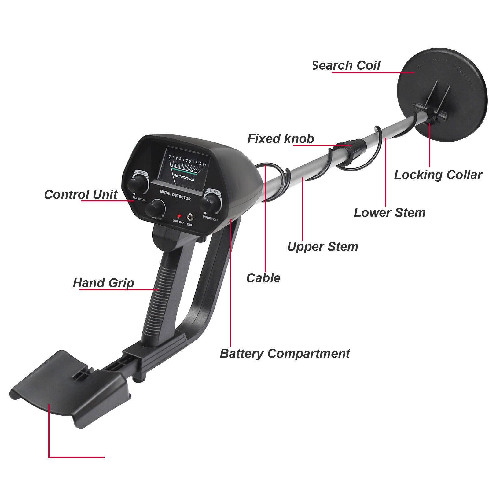 Underground Metal Detector Gold Digger Hunter Deep Sensitive Waterproof Coil