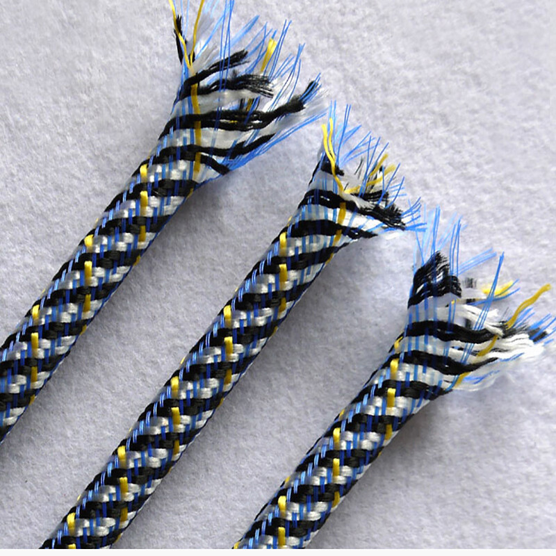 PP Cotton Yarn Braided Mesh PET Expandable Cable Sleeving 4/8/12MM