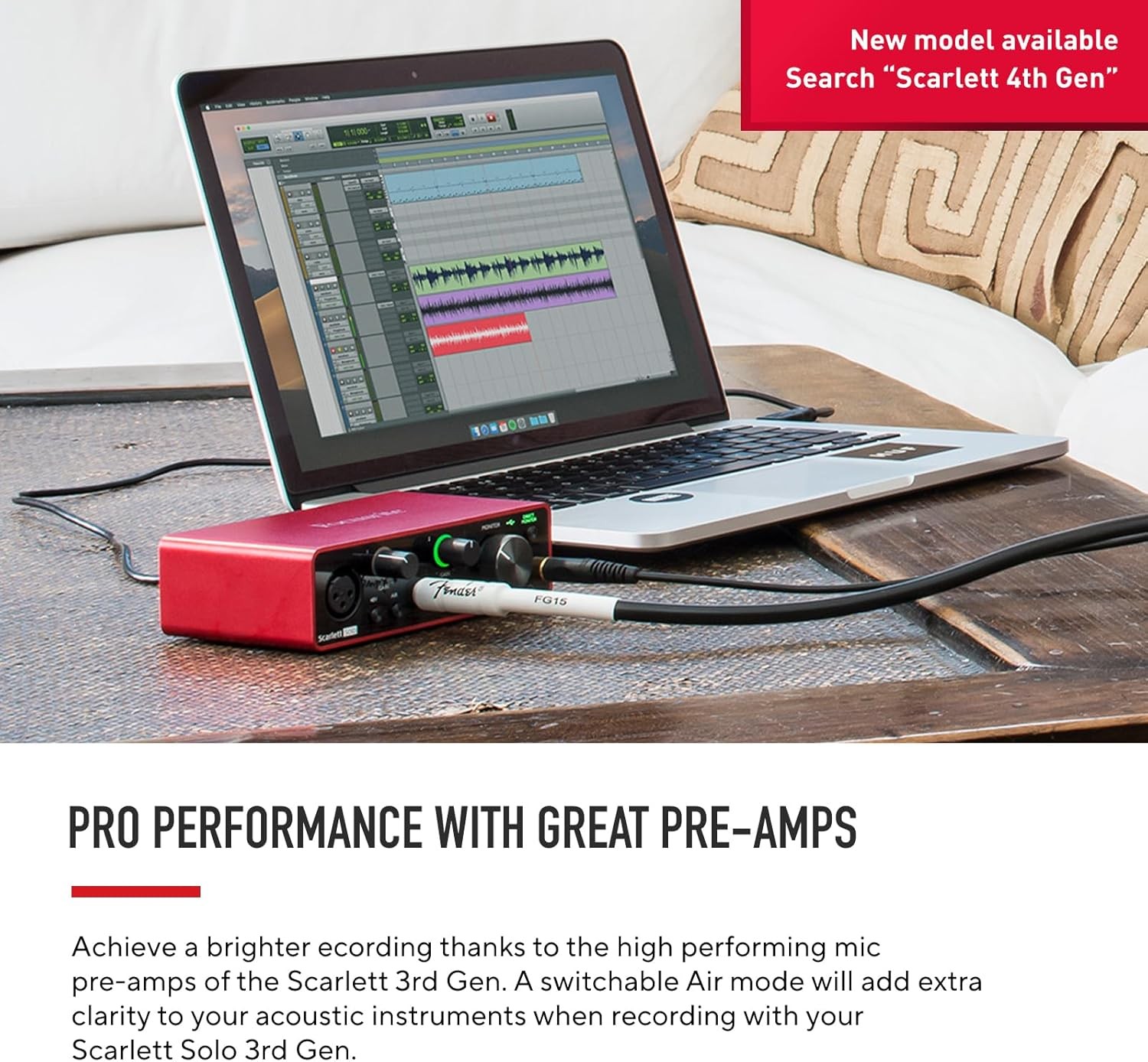 The third-generation USB audio interface is suitable for guitarists, singers,