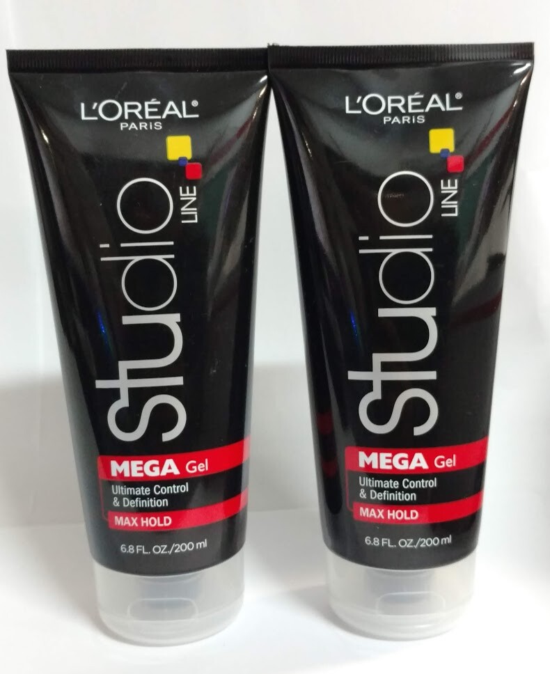 2 Pack- L'Oreal Paris Studio Line Mega Gel for Max Hold, 6.8 fl oz