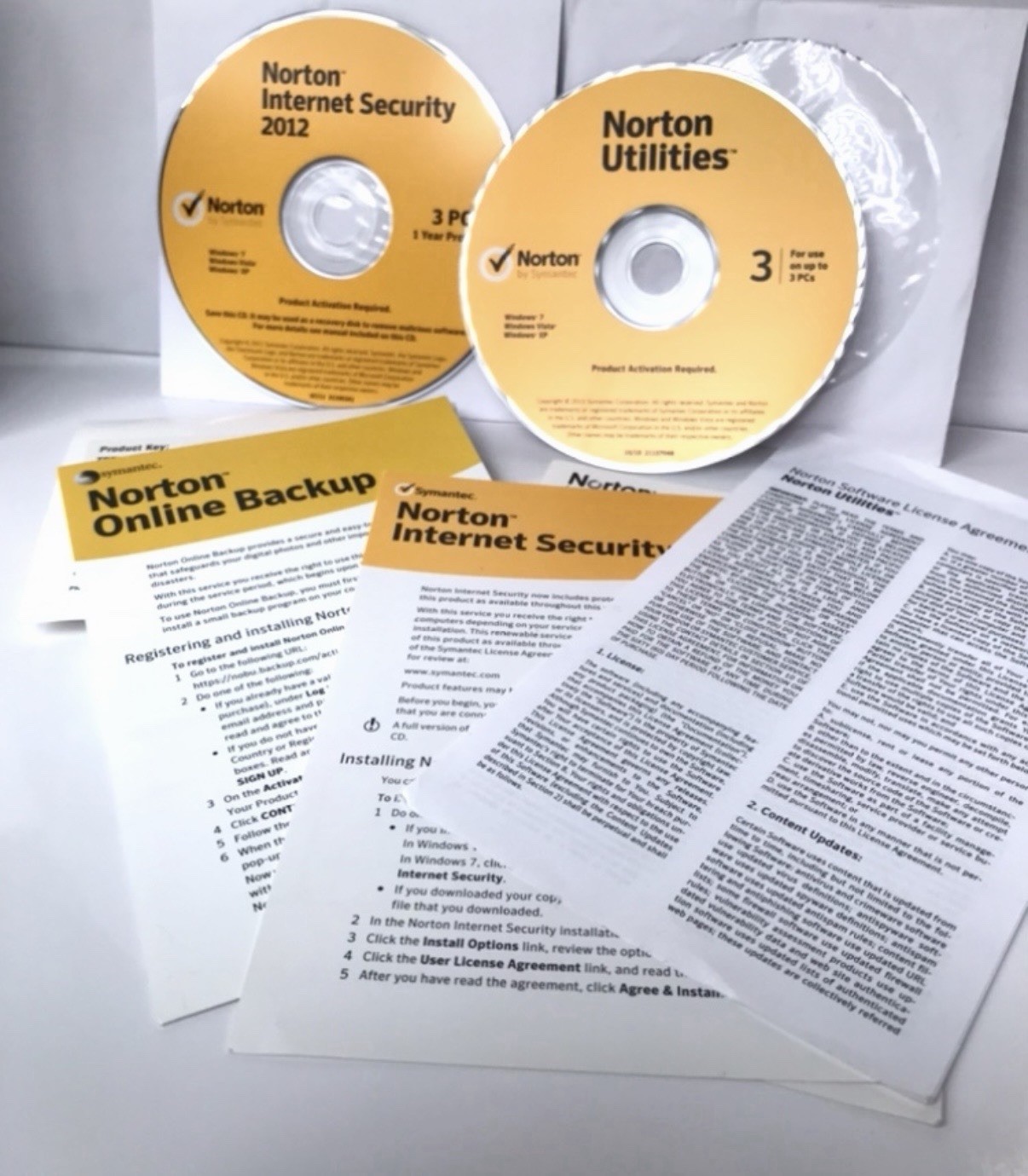 Vintage Norton 2012 Internet Security & 2010 Utilities W/Product Key Codes NEW