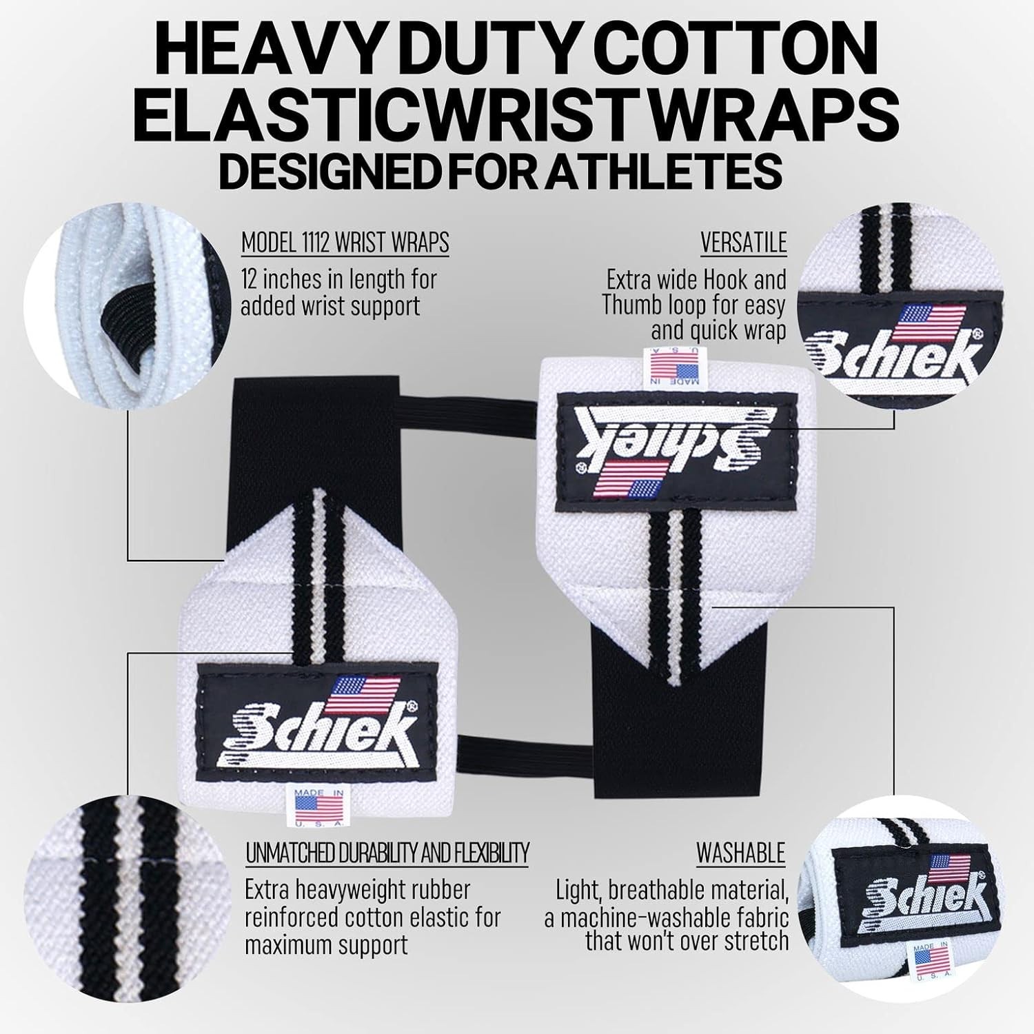Sports Heavy Duty Model Wrist Wraps - Gym Workouts Wrist Support - Weight Lif...