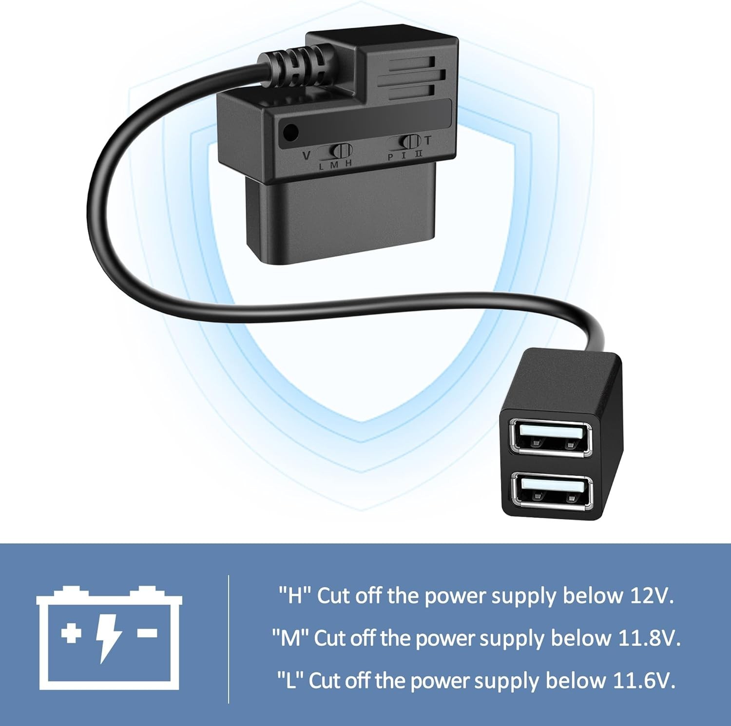OBD Constant Power Cable for Dash Camera,Compatible with Garmin Das... Fast Ship