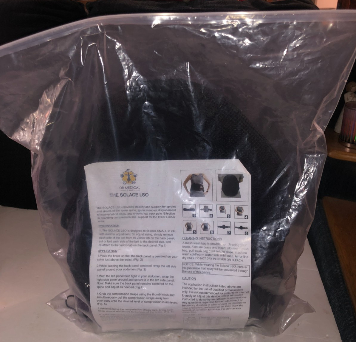 DRMS BB-157 The Solace LSO Lower Back Support Black Universal Size NEW NIP