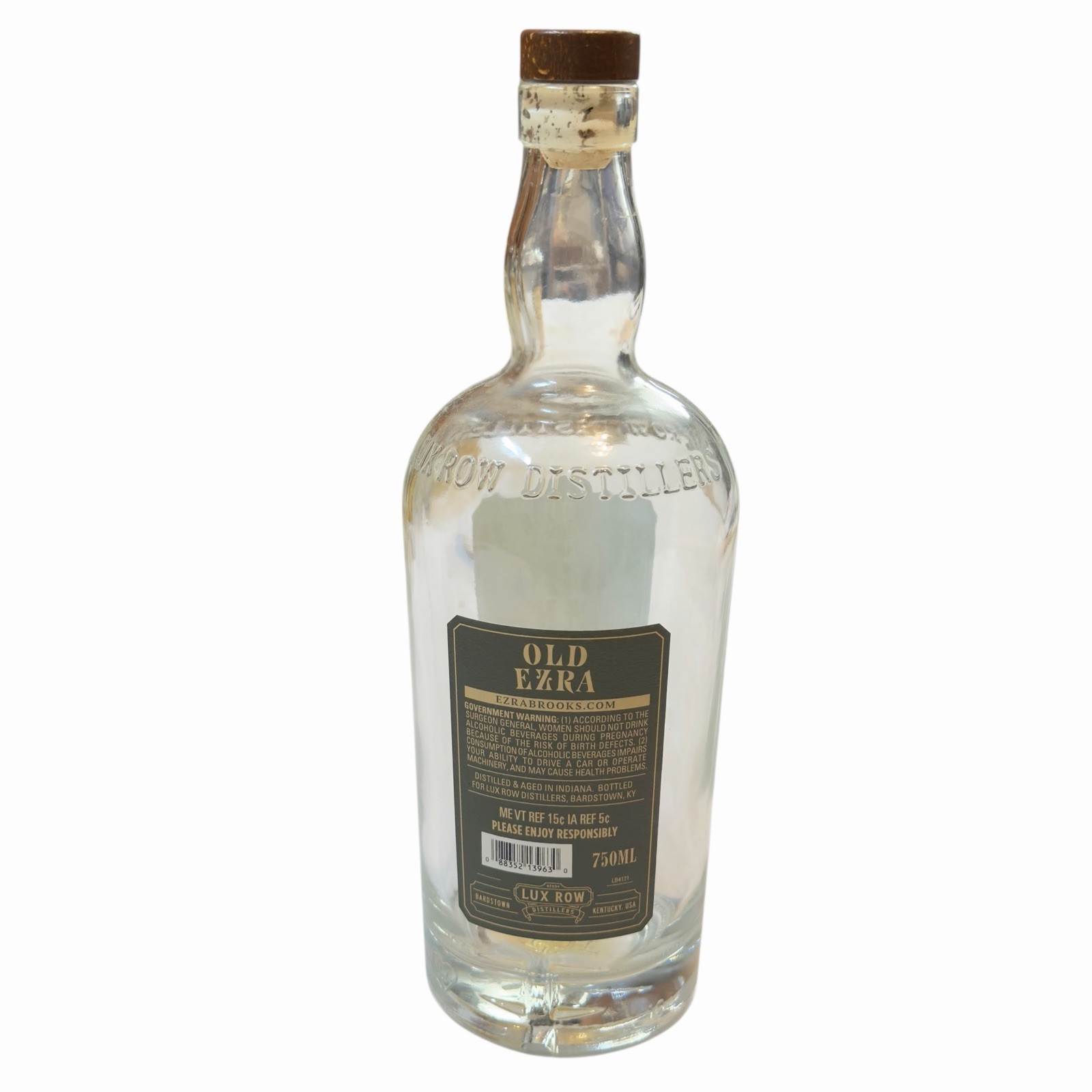 Old Ezra 7 Year Full Proof Empty Rye Bottle