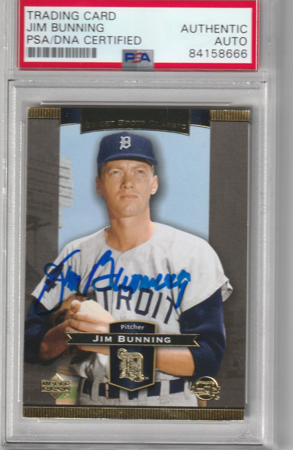 Autographed Jim Bunning Sweet Spot Classic PSA/DNA
