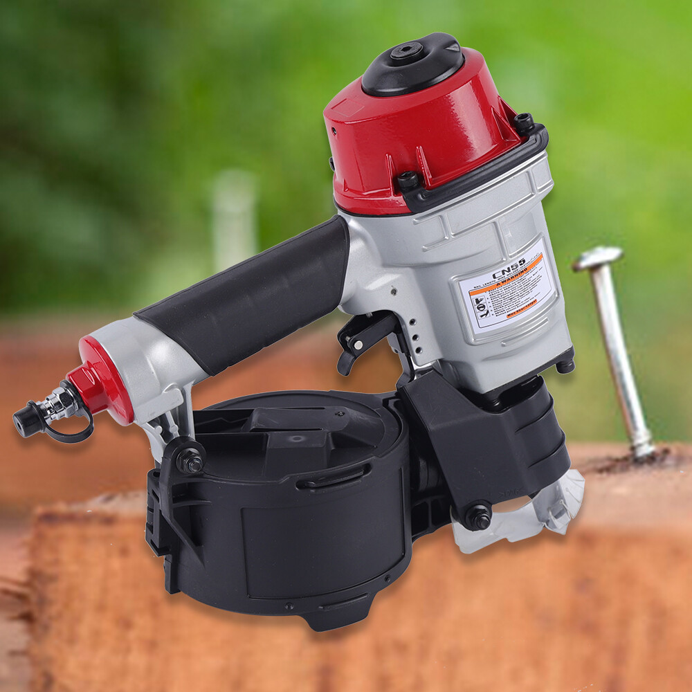 CN55 Pneumatic Coil Siding Nailer Industrial Portable Nail Gun 75PSI-100PSI USA