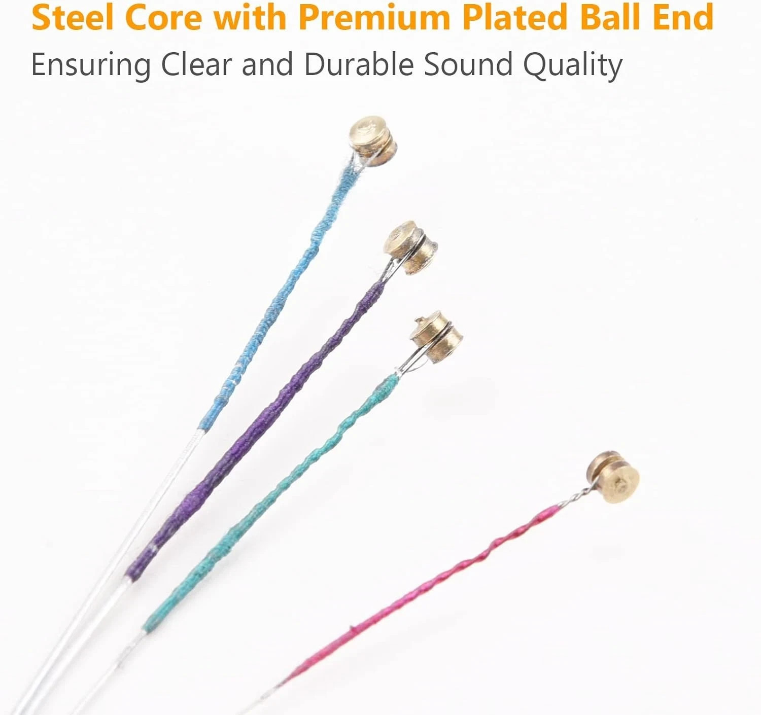 12PCS Violin Strings 4/4 Full Set Steel Core Replacement Strings