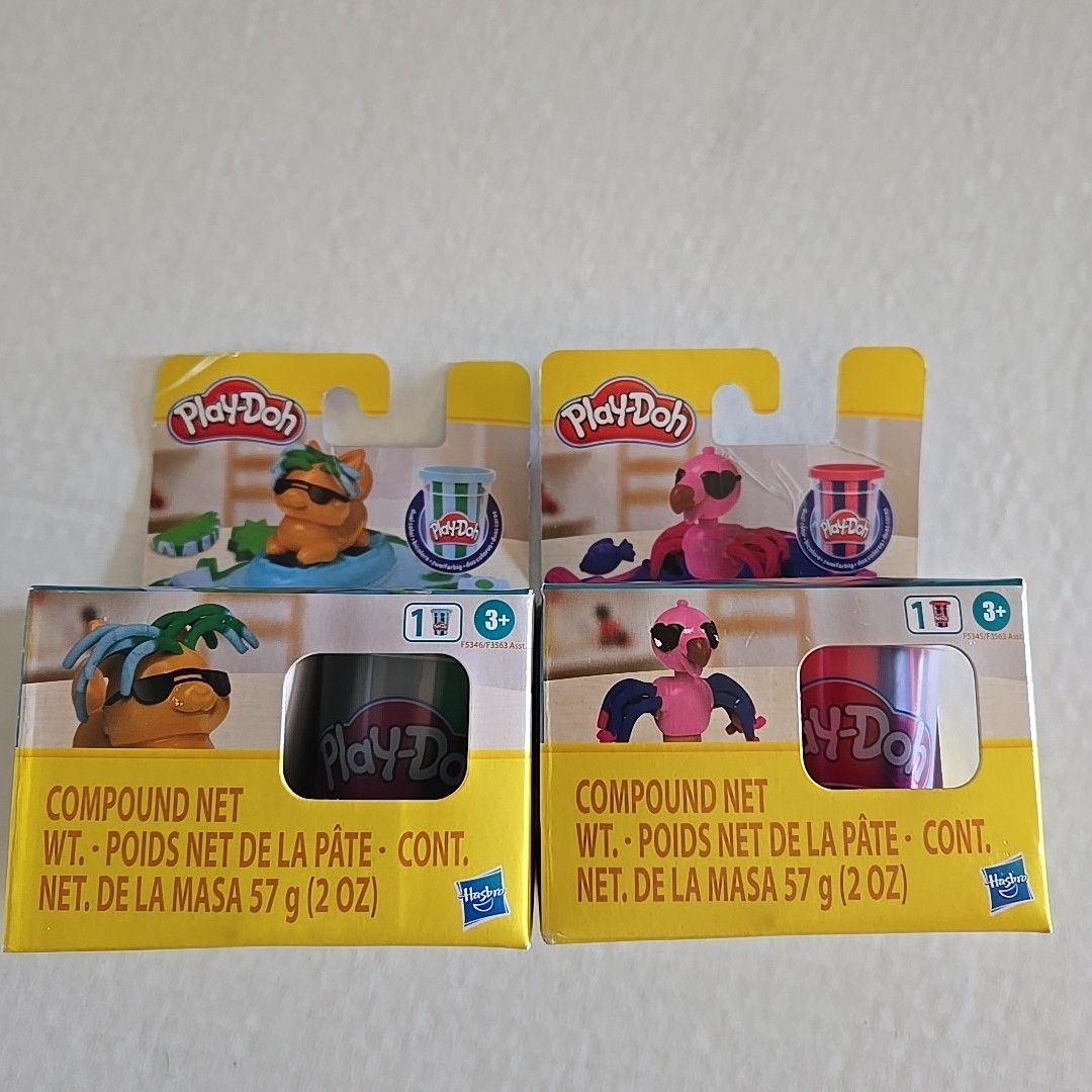 Set of 2 Hasbro Play-Doh Sun Fun Pals Playset Flamingo & Puppy