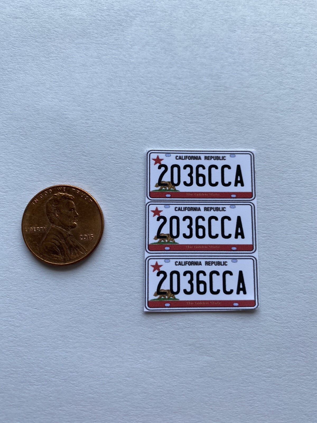 1/10 scale California Republic license plate decals for your r/c car or truck