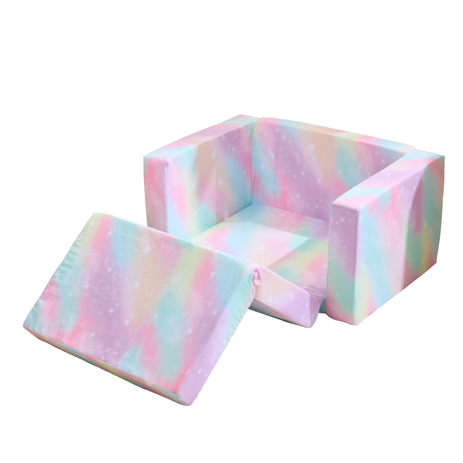 All-Sponge Kids Foldable Sofa Bed Single Chaise Lounge