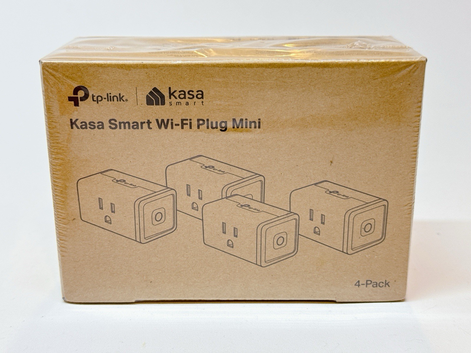 Kasa Smart Plug HS103P4, Home Wi-Fi Outlet Alexa Compatible 4-Pack - Sealed