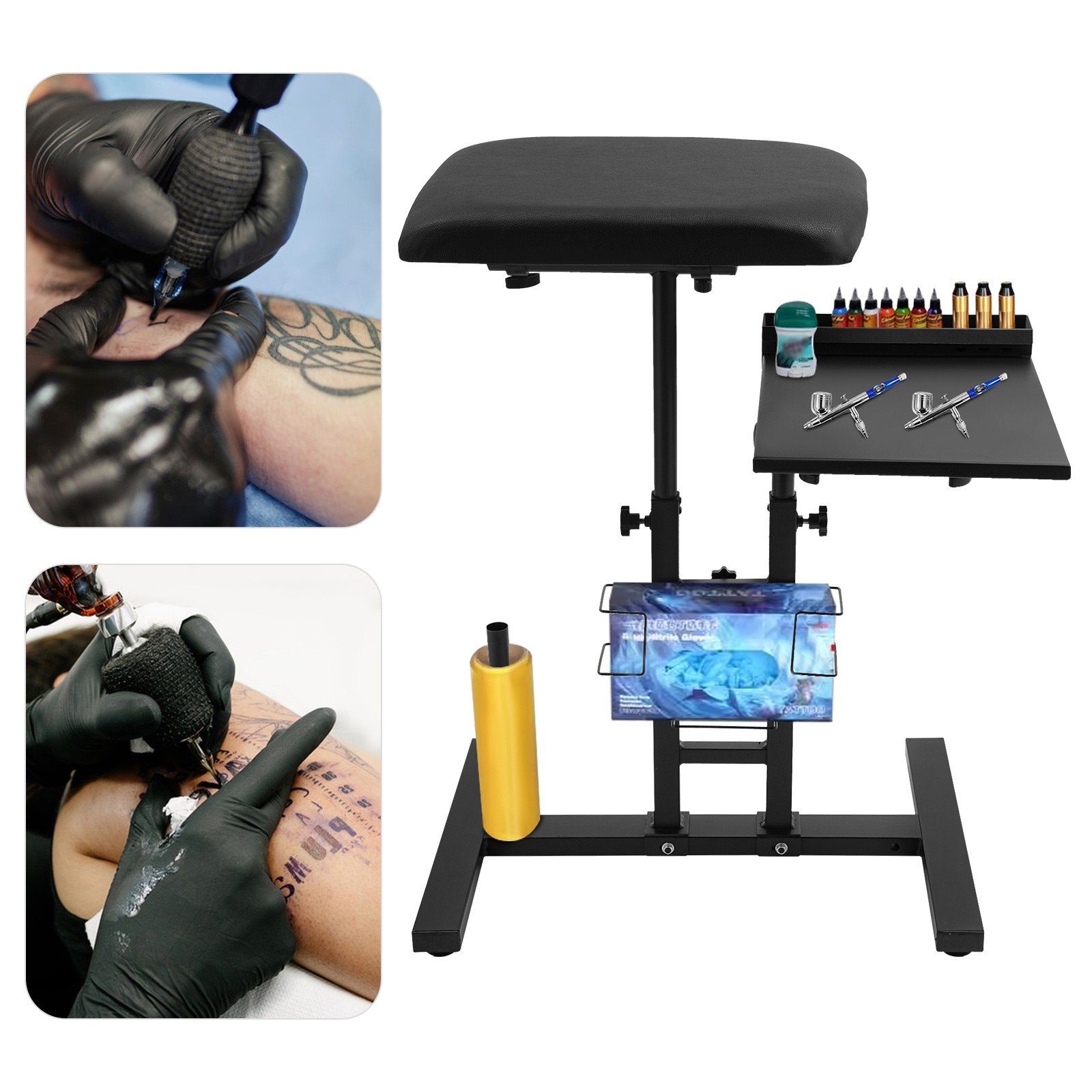 Adjustable Height Arm Rest Stand with Workbench for Home and Studio Use