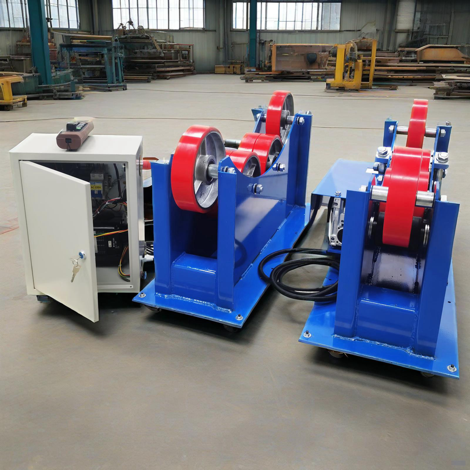 6600LB Tank Turning Rolls Linkage Roller 220V w/Control Handle,Pipe Dia 2"-47.2"