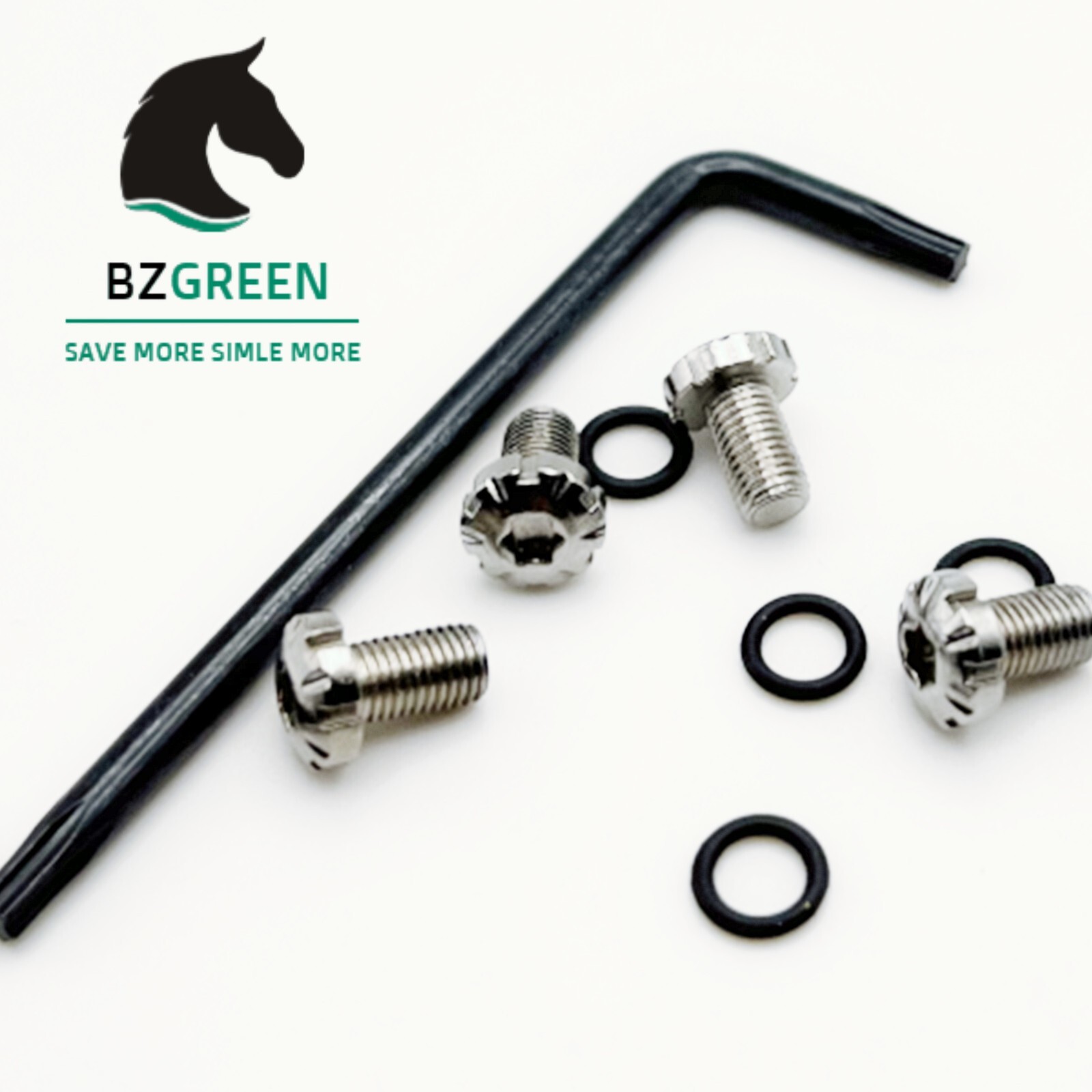 1911 Grips Screws, 4 Stainless Steel Screws, 4 O Rings, Torx Silver