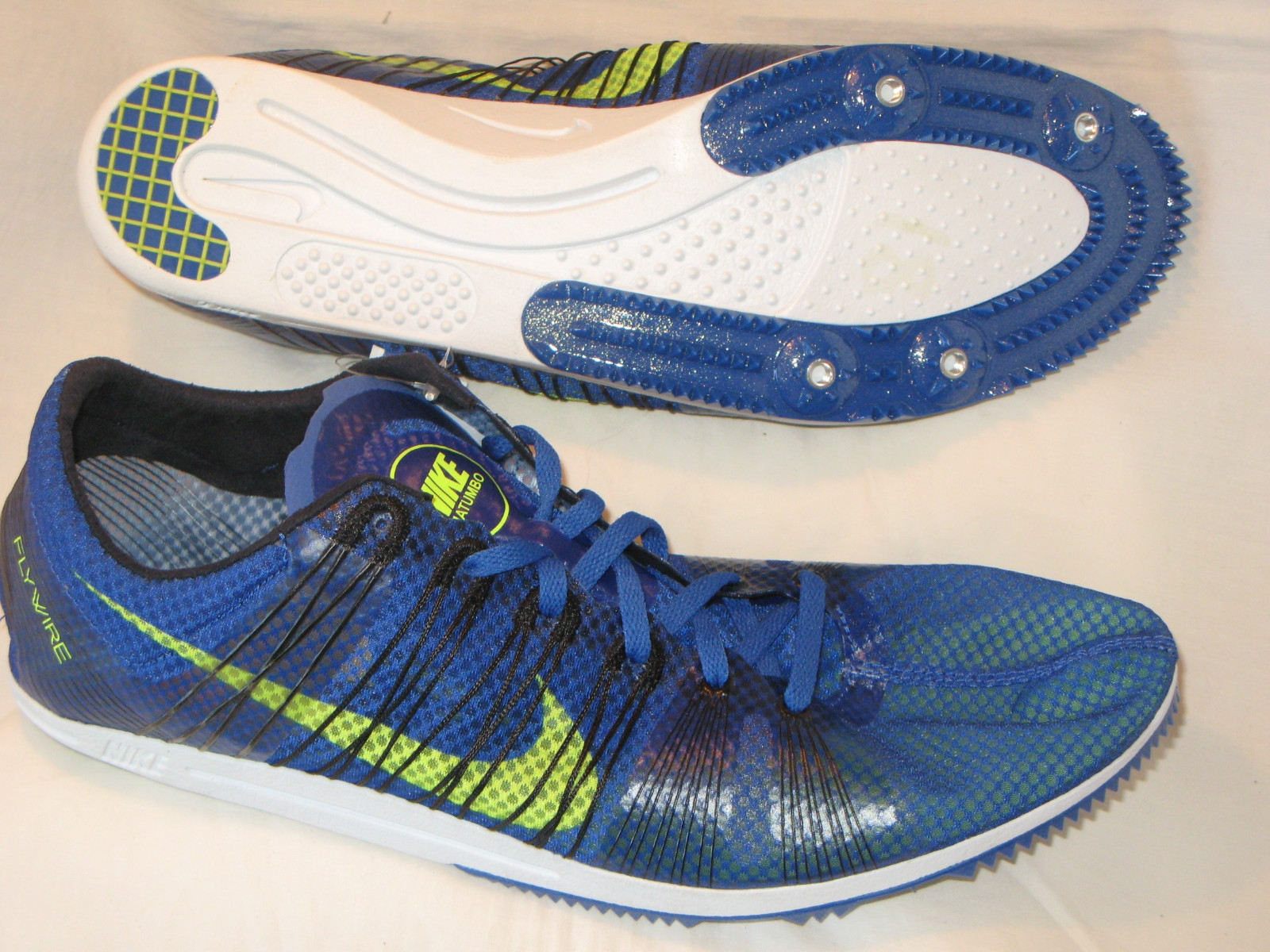 NEW Nike Zoom Matumbo Track Spikes Shoes USA Men Size 13 Eur 47.5 Blue Lime $120