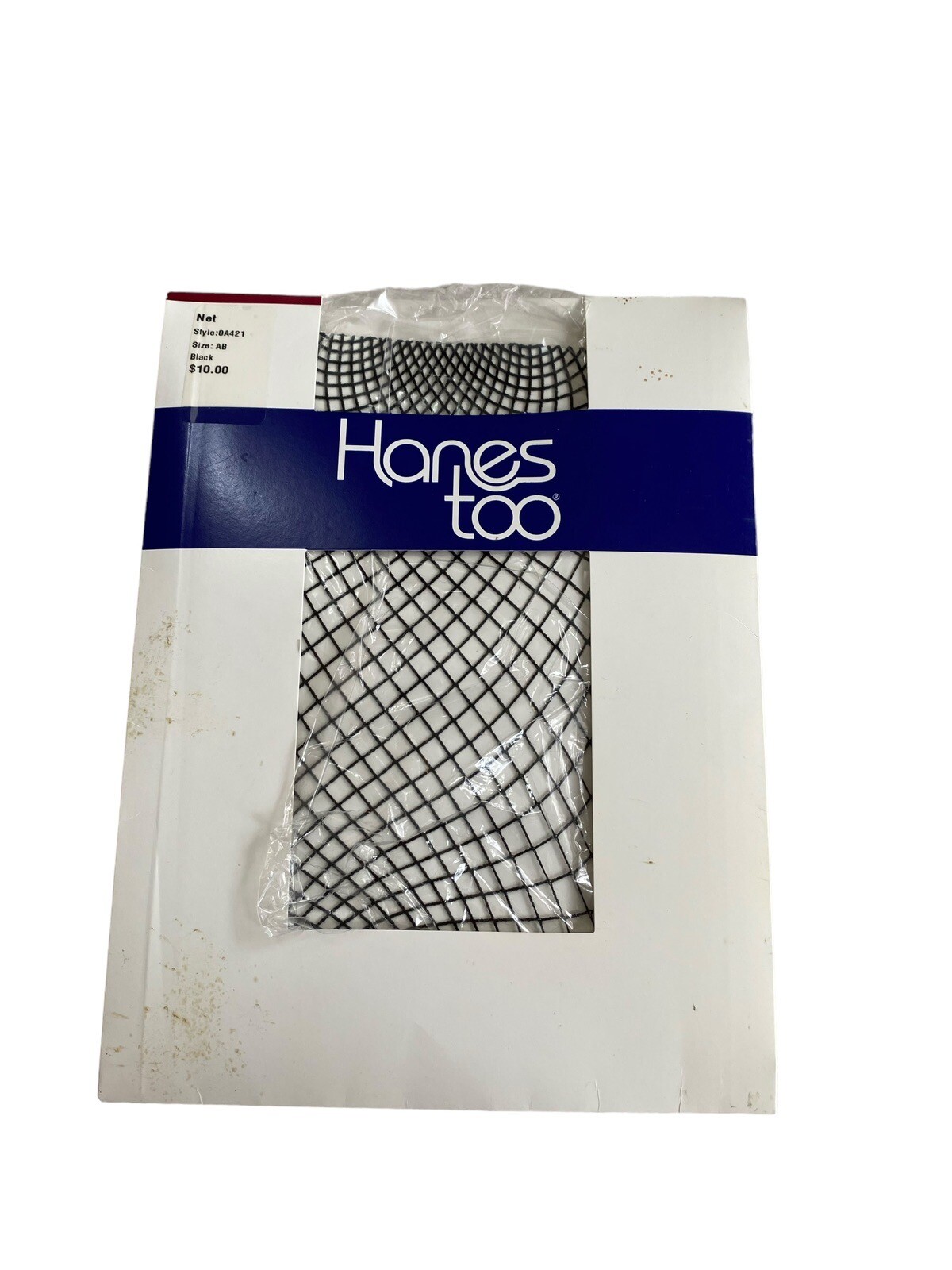 Hanes Too Fishnet Pantyhose Size AB Black