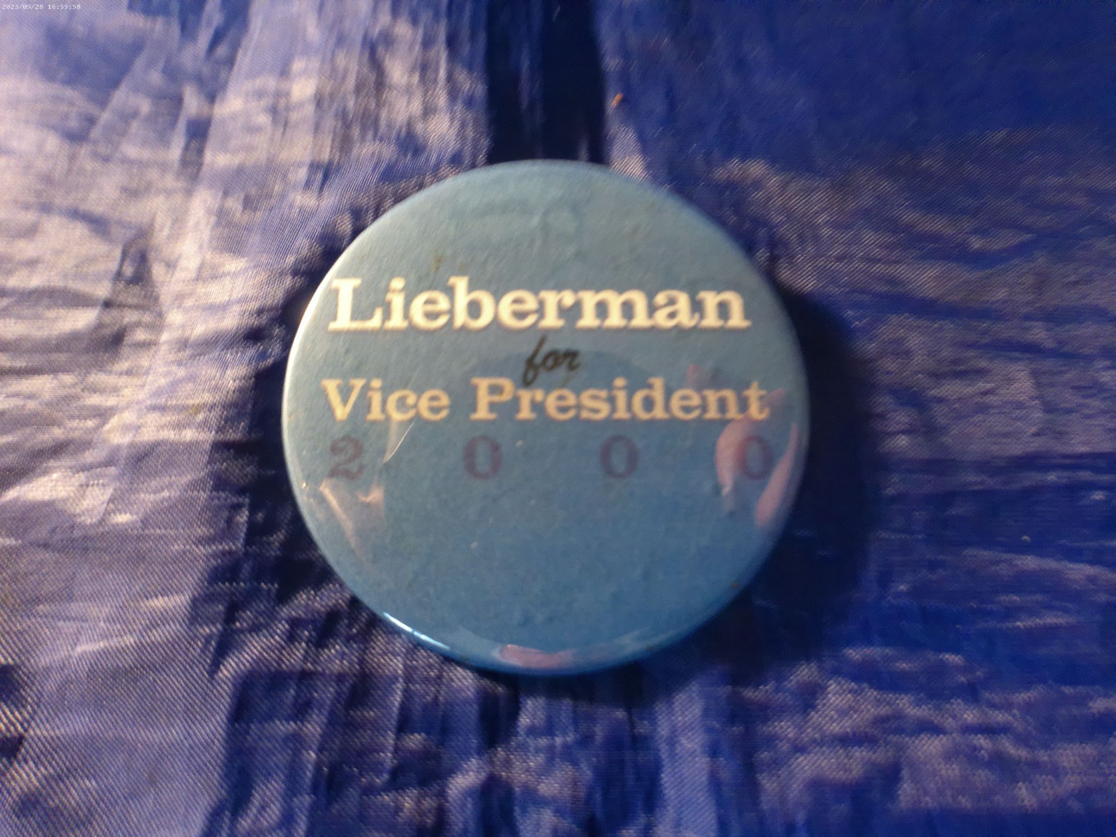 Lieberman For Vice President 2000 Pinback 2 1/4"