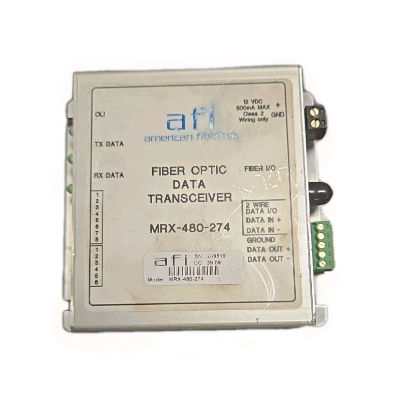 AFI American Fibertek - MPD Data Transceiver Module 1300nm 2 Fiber - MX-480 B2