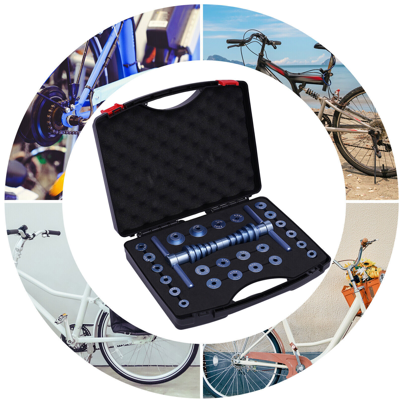 Bicycle Bearing Press Set Installer Tool Kit Set Turning Point for Wheels Hub