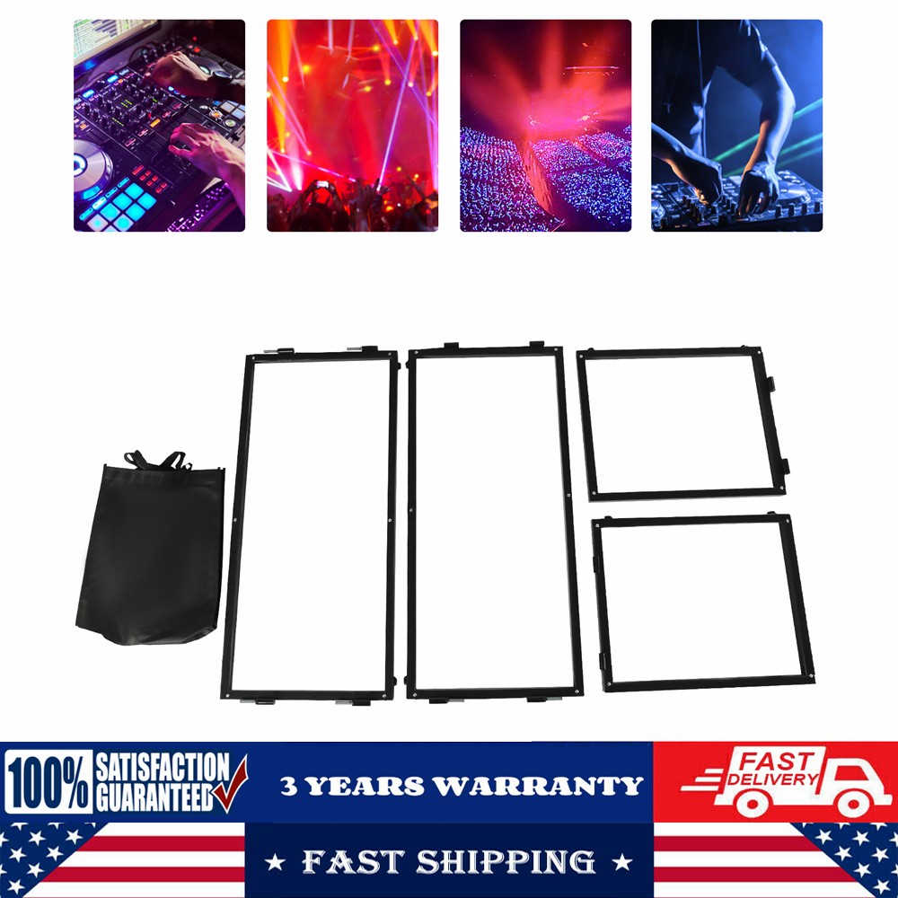 Portable Event Facade 4 Sections Tabletop DJ Booth Foldable Cover Screen] US