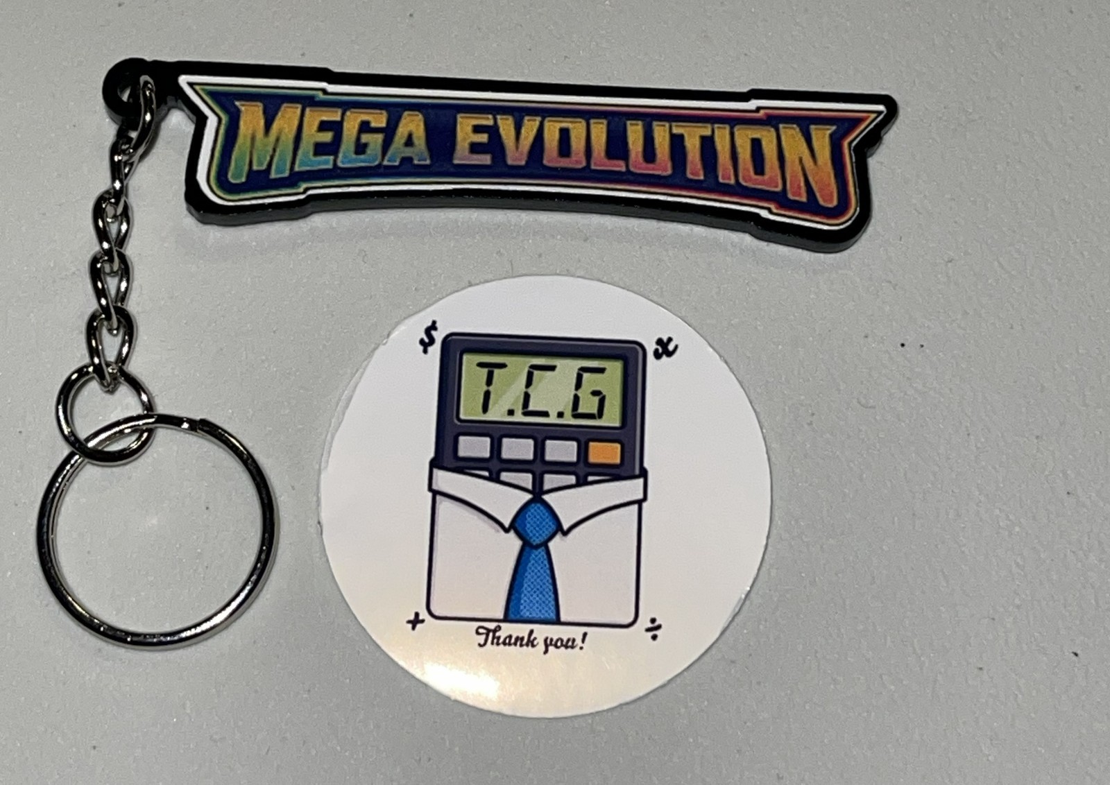 Pokemon TCG Set Mega Evolution Binder Keychains Acrylic *Select Your Set*