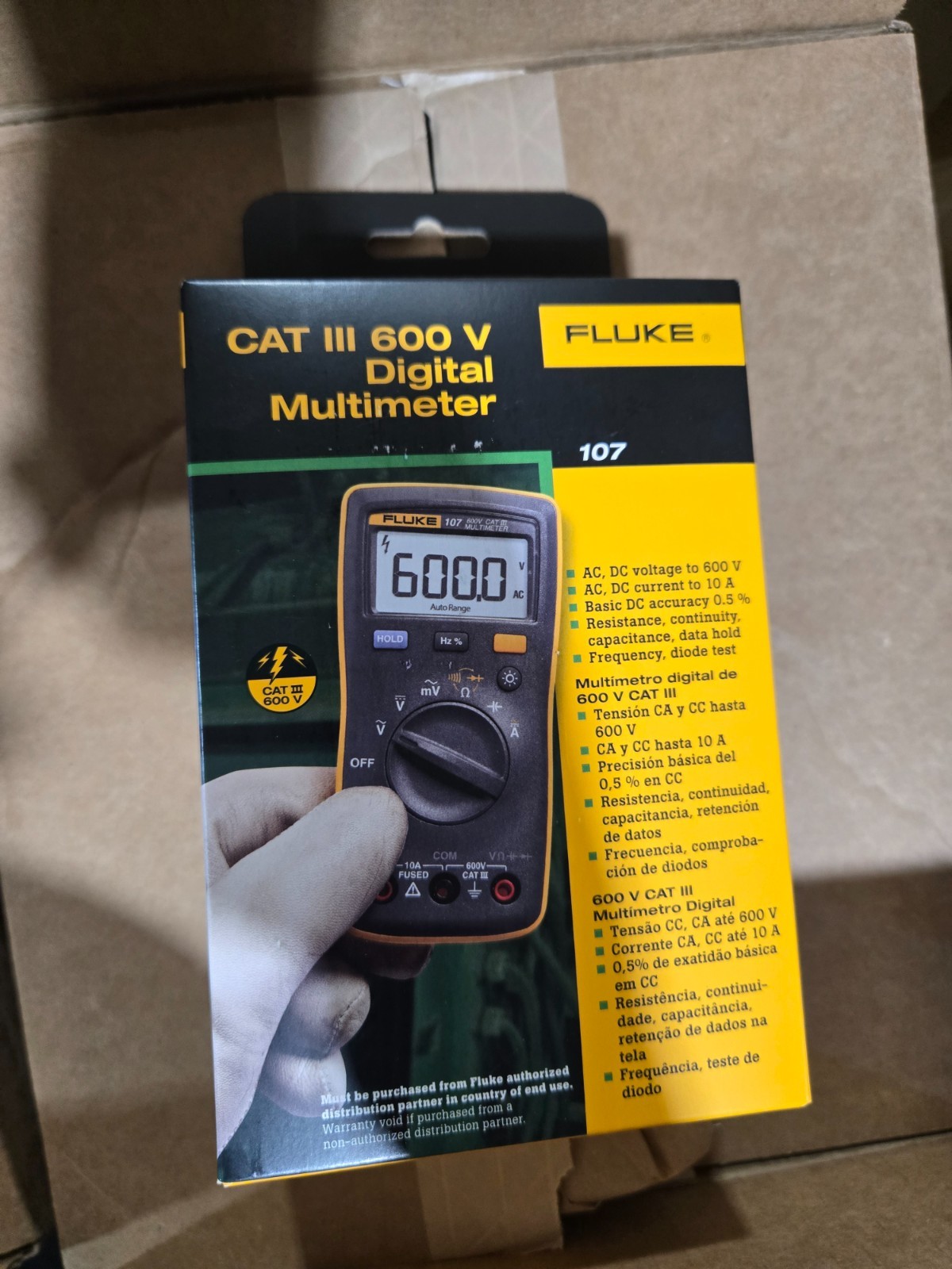 Fluke 107 AC DC Current Handheld Digital Multimeter