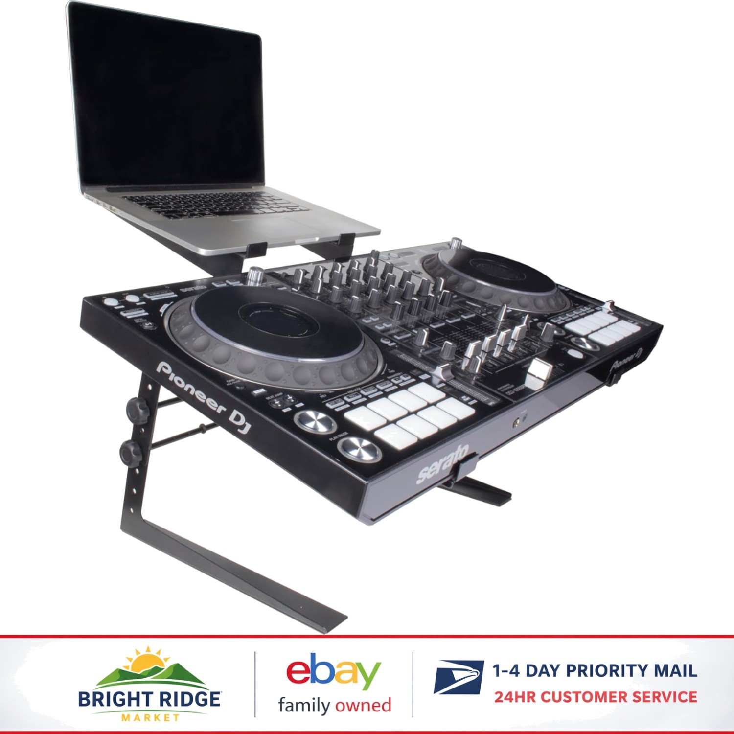 Durable DJ Stand for Controller and Laptop, Perfect for Home or Club Use