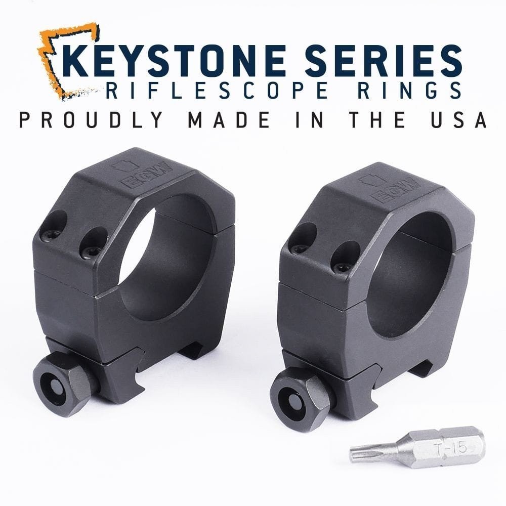 EGW Keystone Series Ring Set 30mm Tube .990" Medium - 62101