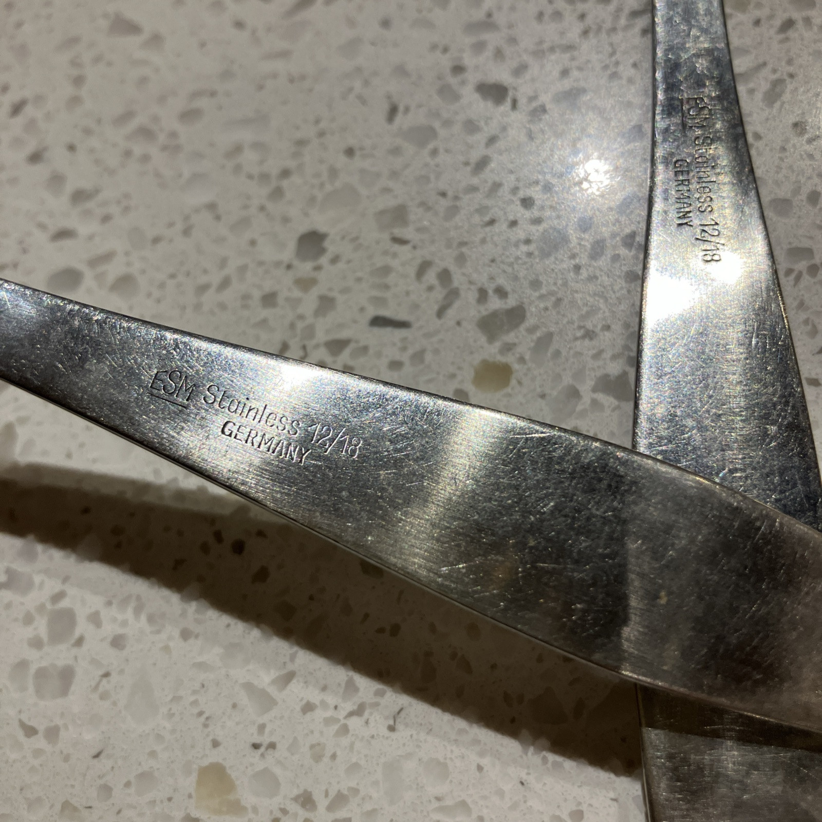 Set 5 Table Soup Spoons ESM7 by ESM Stainless 12/18 Germany