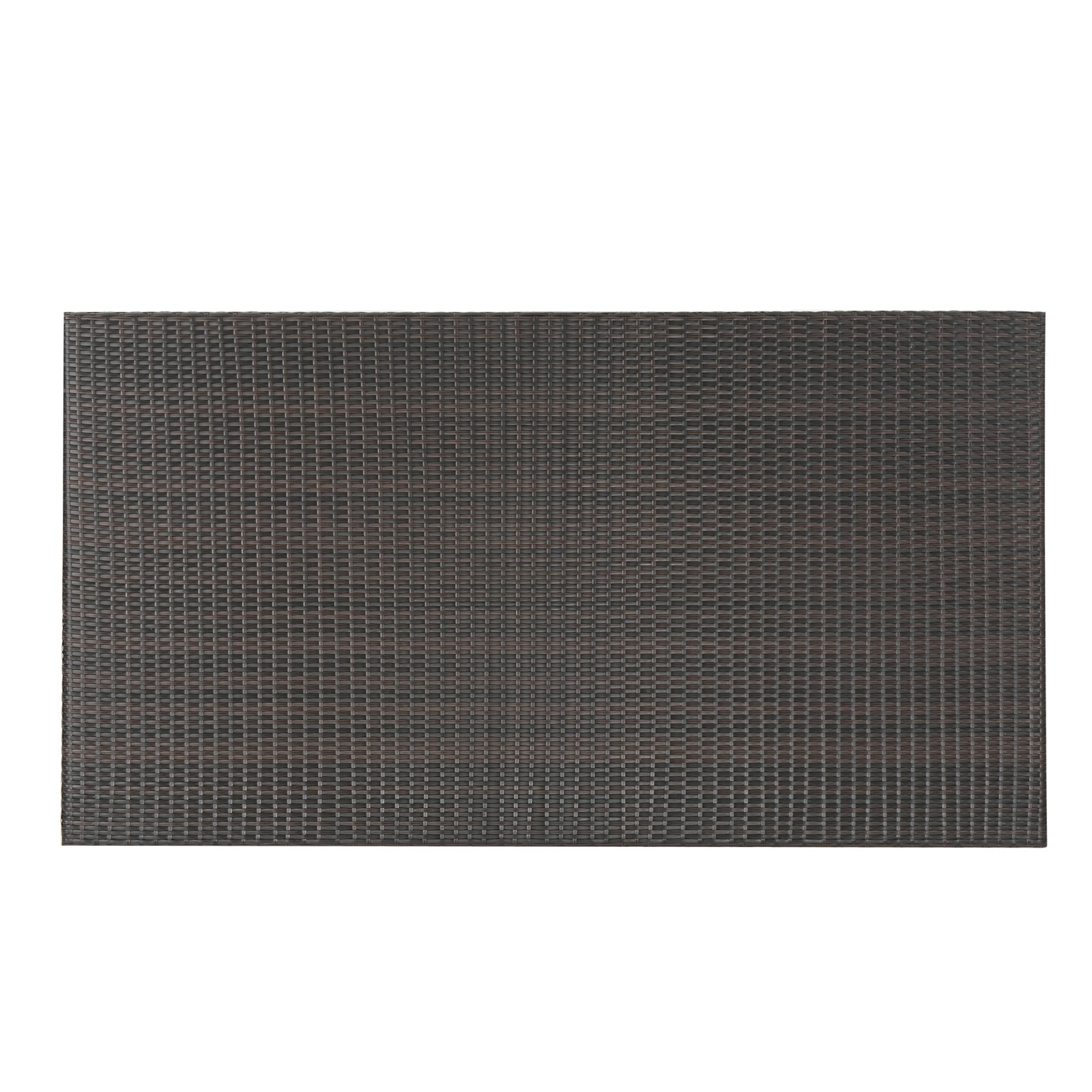 CORSICA Rectangular Outdoor Dining Table Brown PE Rattan Wicker Iron Frame