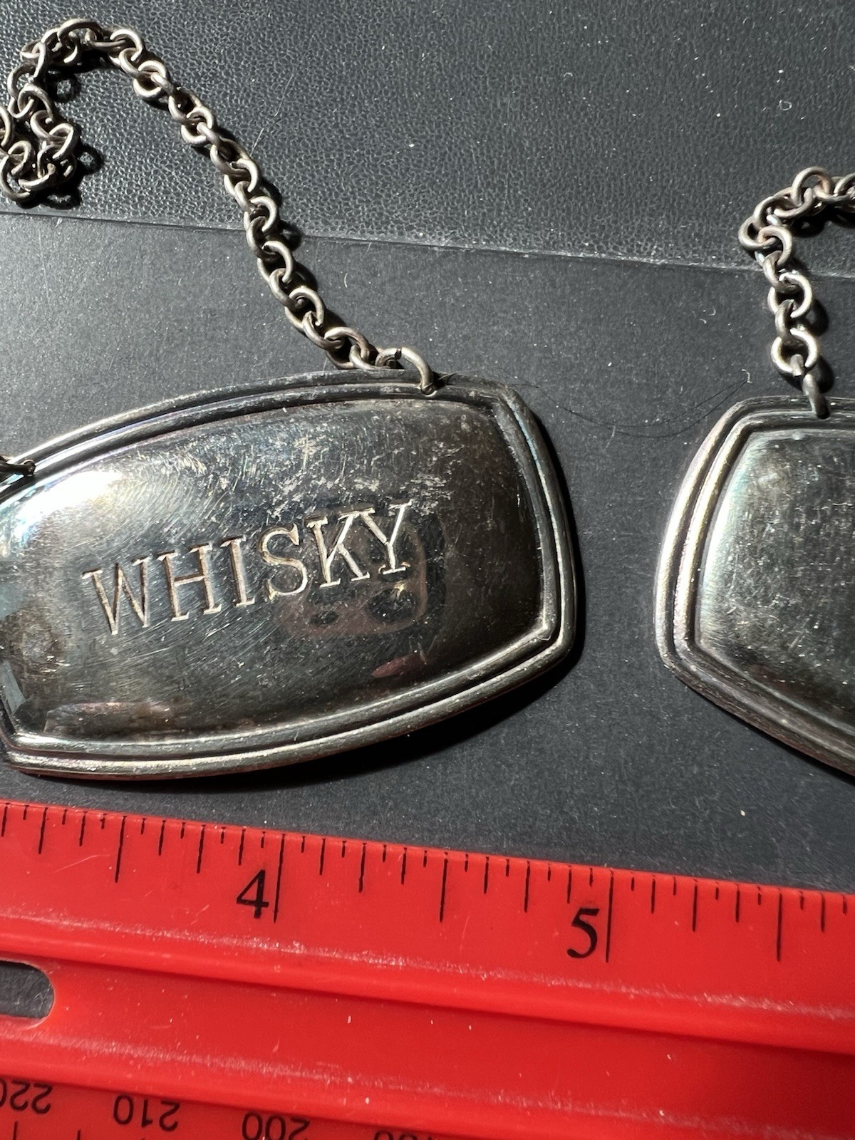 Four Vintage Liquor Bottle Nameplates