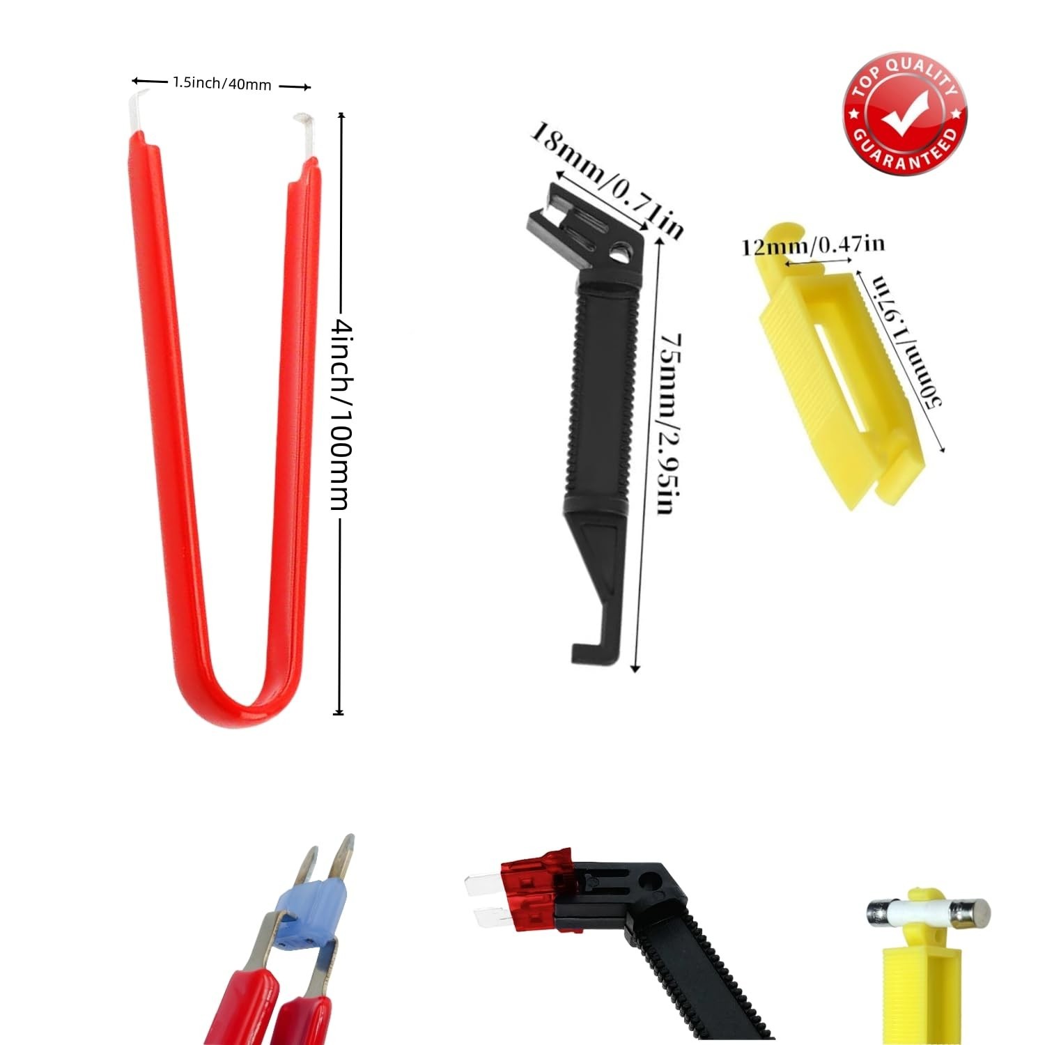 Relay Puller Pliers Fuse 4-Pack Automotive Red Puller Tool New