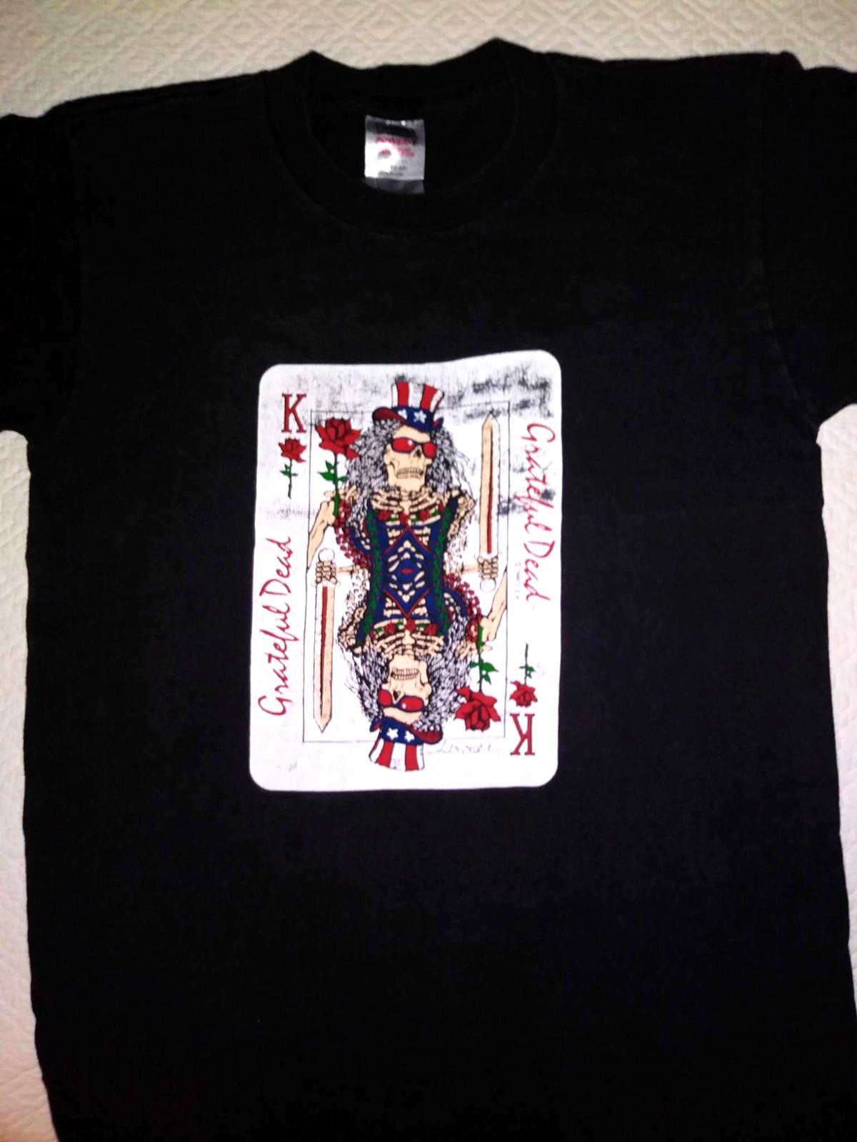 GRATEFUL DEAD VINTAGE 1989 KING OF HEARTS CARD TEE-SHIRT EXCELLENT SIZE LARGE