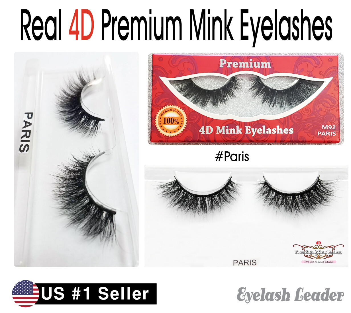 ❤️💕Better than 3D "Stardel 4D Mink Eyelashes" #Paris | US SELLER ❤️💕