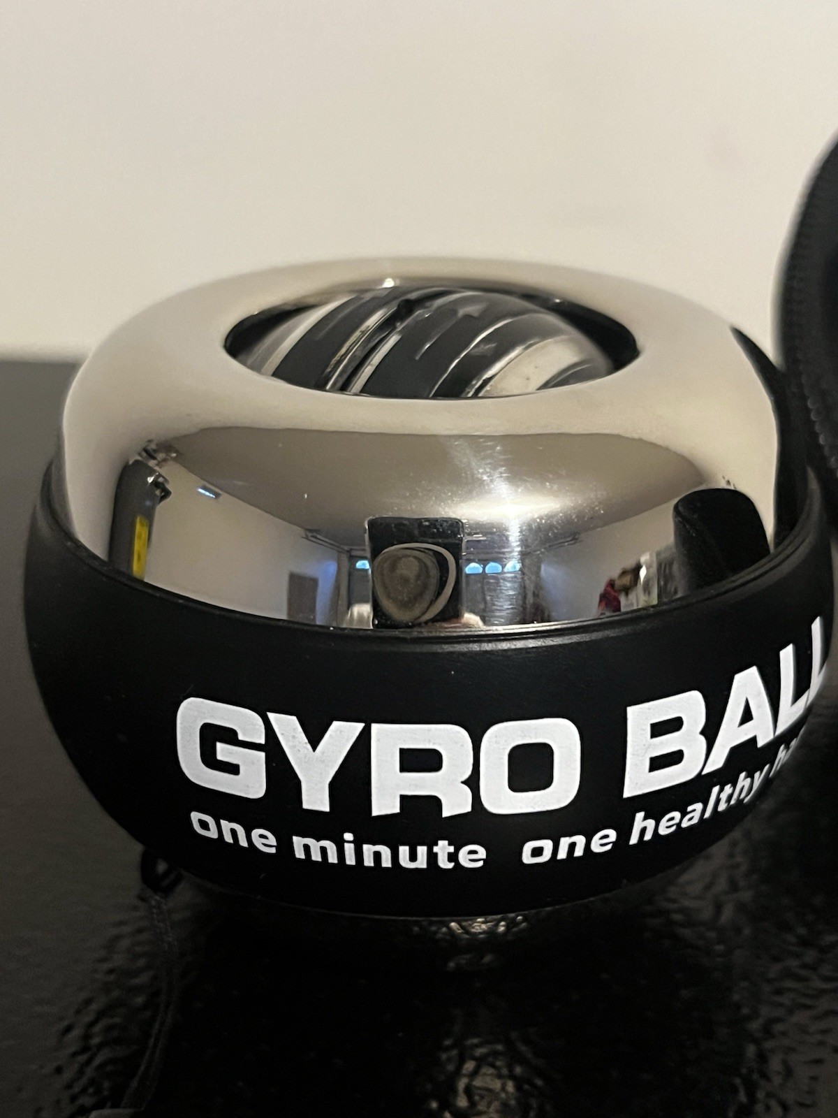 Gyro Ball Hand Exerciser LED Light Silver Black Green with Carrying Case