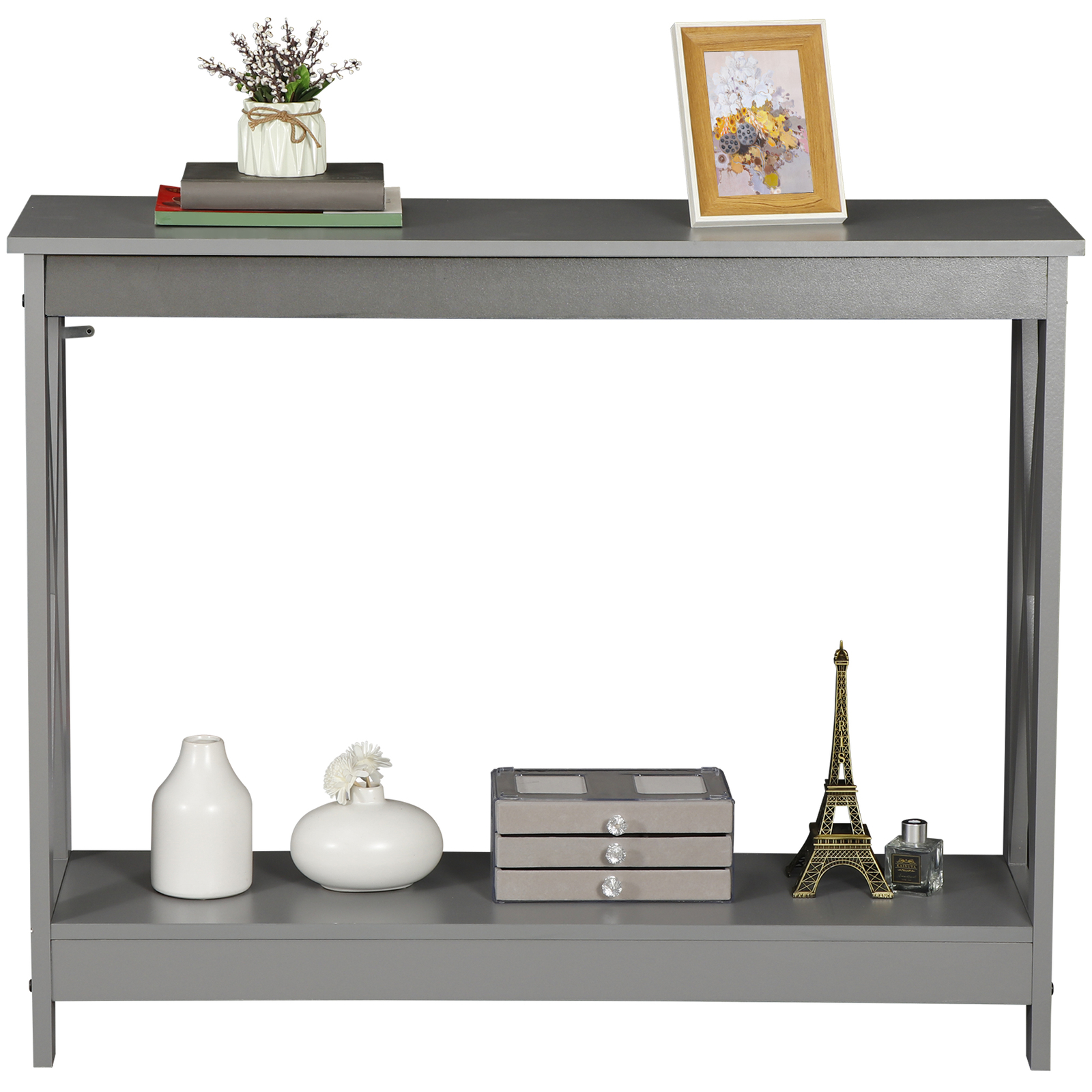 39" Console Table Along Bed Accent Side Stand Display Storage Shelf Entryway